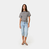 Vint Blue Denim Capri Pants Woman Pants Eme Studios