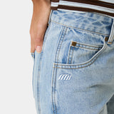 Vint Blue Denim Capri Pants Woman Pants Eme Studios