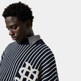 Badge Navy Stripes Knit Sweater Knitwear eme