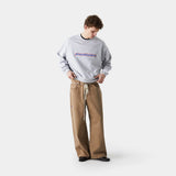 Box Heather Grey Oversized Crewneck Sweatshirts eme