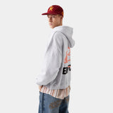 Due Heather Grey Oversized Hoodie Hoodies eme