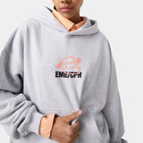 Due Heather Grey Oversized Hoodie Hoodies eme