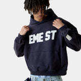 Class 3A Navy Oversized Hoodie Hoodies Eme Studios