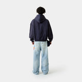 Class 3A Navy Oversized Hoodie Hoodies Eme Studios