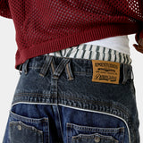 Dual Scratched Denim Shorts Shorts Eme Studios