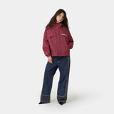 Echo Burgundy Grid Windbreaker Outerwear Eme Studios