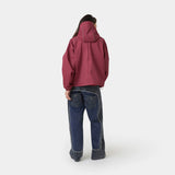 Echo Burgundy Grid Windbreaker Outerwear Eme Studios