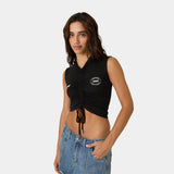 Dune Black Hooded Top Woman T-Shirts Eme Studios