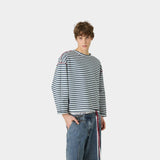Sade Navy Reverse Crewneck Sweatshirts Eme Studios