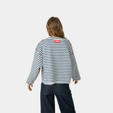 Sade Navy Reverse Crewneck Sweatshirts Eme Studios