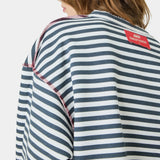 Sade Navy Reverse Crewneck Sweatshirts Eme Studios