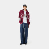 Thrill Burgundy Zipper Knit Knitwear eme