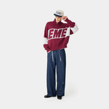 Thrill Burgundy Zipper Knit Knitwear eme