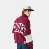 Thrill Burgundy Zipper Knit Knitwear eme