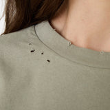 Distressed Olive Oversized Tee T-shirts Eme Studios