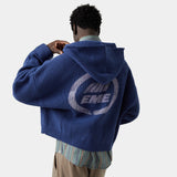 Anon Indigo Zipper Knit Knitwear eme