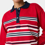 Nina Redwood Stripped Polo Woman T-Shirts Eme Studios
