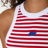 Anny Cherry Striped Tank Top Woman T-Shirts Eme Studios