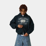 Keeper Shadow Cropped Boxy Full Zip Hoodies Eme Studios