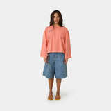 Cedar Peach Striped Long Sleeve T-shirts Eme Studios
