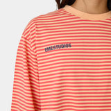 Cedar Peach Striped Long Sleeve T-shirts Eme Studios