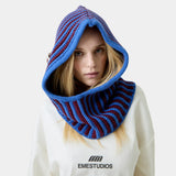 Striped Knit Balaclava Accesories Eme Studios