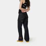 Vitel Flared Raw Denim Pants Pants Eme Studios