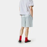 Jammies LS Green Striped Shorts eme