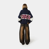 Thrill Navy Zipper Knit Knitwear eme