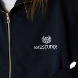 Serv Navy Full Zip Crewneck eme