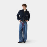 Serv Navy Full Zip Crewneck eme