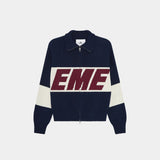 Thrill Navy Zipper Knit Knitwear eme