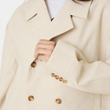 Tide Off Sand Linen Blazer Outerwear Eme Studios