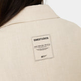 Tide Off Sand Linen Blazer Outerwear Eme Studios