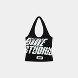 Annona Black Halter Top Woman T-Shirts Eme Studios
