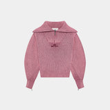 Aria Cotton Candy Zipper Knit Woman Knitwear Eme Studios
