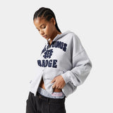Badge Heather Grey Full Zip Hoodies eme