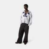 Badge Heather Grey Full Zip Hoodies eme