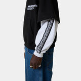 Baseline Navy Double Sleeve Oversized Hoodie Hoodies Eme Studios