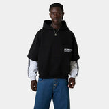 Baseline Navy Double Sleeve Oversized Hoodie Hoodies Eme Studios