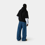 Baseline Navy Double Sleeve Oversized Hoodie Hoodies Eme Studios