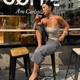 Bitter Grey Capri Pants Woman Pants Eme Studios
