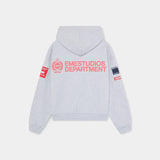 Building Heather Grey Oversized Hoodie Hoodies Eme Studios