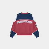 Campus Navy Oversized Crewneck Sweatshirts Eme Studios