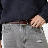 Cinder Burgundy Belt Accesories Eme Studios
