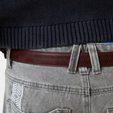 Cinder Burgundy Belt Accesories Eme Studios