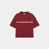 Divide Burgundy Oversized Tee T-shirts Eme Studios
