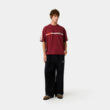 Divide Burgundy Oversized Tee T-shirts Eme Studios