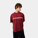 Divide Burgundy Oversized Tee T-shirts Eme Studios