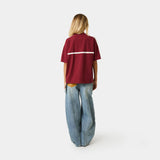 Divide Burgundy Oversized Tee T-shirts Eme Studios